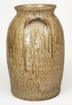 J.P. BODIE / MAKER, Kirksey s Crossroads, Edgefield District, SC, Stoneware Churn, c1870