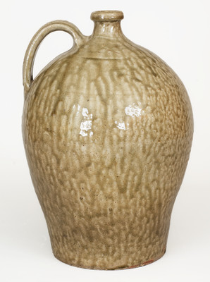 Fine Alkaline-Glazed Stoneware Jug attrib. Thomas Chandler, Edgefield District, SC, 1830s