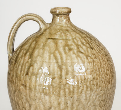 Fine Alkaline-Glazed Stoneware Jug attrib. Thomas Chandler, Edgefield District, SC, 1830s