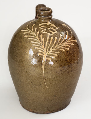 Rare attrib. Collin Rhodes, Shaw s Creek, Edgefield District, SC Two-Color Slip Jug w/ Incised