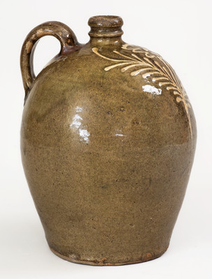 Rare attrib. Collin Rhodes, Shaw s Creek, Edgefield District, SC Two-Color Slip Jug w/ Incised
