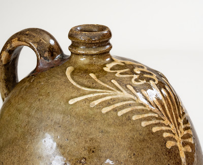 Rare attrib. Collin Rhodes, Shaw s Creek, Edgefield District, SC Two-Color Slip Jug w/ Incised