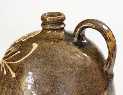 Rare attrib. Collin Rhodes, Shaw s Creek, Edgefield District, SC Two-Color Slip Jug w/ Incised