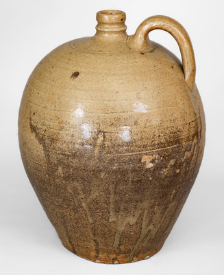 Edgefield District, SC Stoneware Jug w/ Impressed Marks, probably B.F. Landrum, Horse Creek Valley
