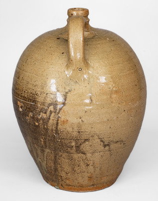 Edgefield District, SC Stoneware Jug w/ Impressed Marks, probably B.F. Landrum, Horse Creek Valley