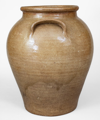 5 Gal. attrib. Pottersville, Edgefield District, SC Stoneware Jar w/ Incised Markings, possibly David Drake, c1825-40