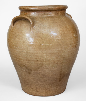 5 Gal. attrib. Pottersville, Edgefield District, SC Stoneware Jar w/ Incised Markings, possibly David Drake, c1825-40