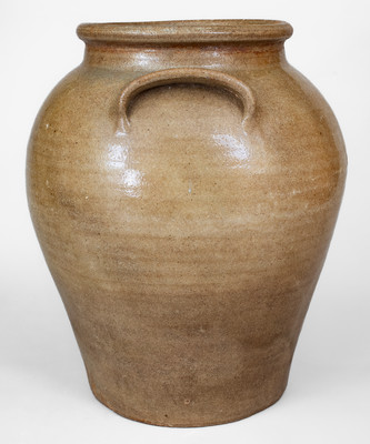 5 Gal. attrib. Pottersville, Edgefield District, SC Stoneware Jar w/ Incised Markings, possibly David Drake, c1825-40