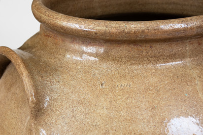 5 Gal. attrib. Pottersville, Edgefield District, SC Stoneware Jar w/ Incised Markings, possibly David Drake, c1825-40