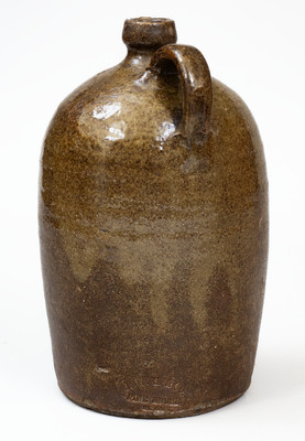 Fine J.W.S. & CO. / PINE HOUSE, / S.C. Stoneware Jug, John W. Seigler, Shaw s Creek, Edgefield District, SC