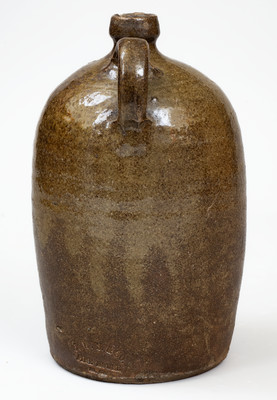 Fine J.W.S. & CO. / PINE HOUSE, / S.C. Stoneware Jug, John W. Seigler, Shaw s Creek, Edgefield District, SC