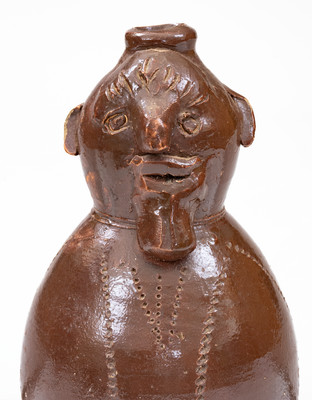 Stoneware Face Jug attrib. Norman Smith, Lawley, Alabama, second quarter 20th century