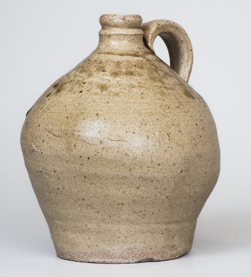 Fine Pottersville, Edgefield District, SC Stoneware Quart-Sized Jug w/ Impressed U Mark
