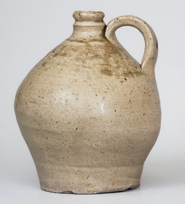Fine Pottersville, Edgefield District, SC Stoneware Quart-Sized Jug w/ Impressed U Mark