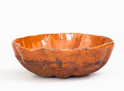 Glazed JOHN BELL / WAYNESBORO Redware Food Mold, circa 1850-1880
