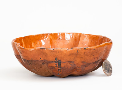 Glazed JOHN BELL / WAYNESBORO Redware Food Mold, circa 1850-1880