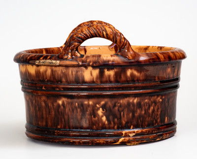 Glazed JOHN BELL / WAYNESBORO Redware Food Mold, c1840-80
