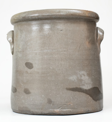 Stoneware Crock w/ Stenciled Eagle and Flags Decoration, probably Alderman & Scott / Belpre, OH