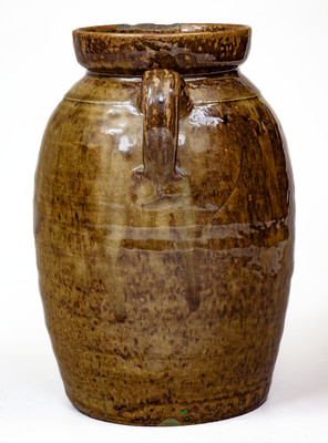 Scarce W.F. HAHN / TRENTON / SC Stoneware Handled Jar, late 19th century