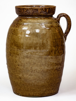 Scarce W.F. HAHN / TRENTON / SC Stoneware Handled Jar, late 19th century