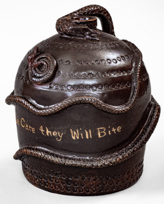 Fine American Stoneware Snake Jug