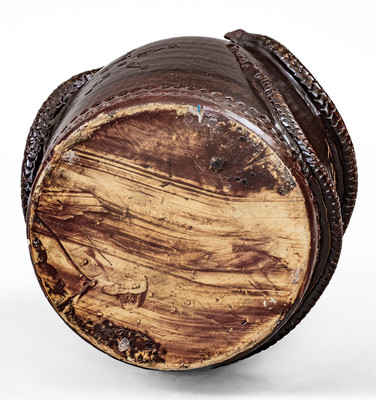 Fine and Rare Ohio Stoneware Snake Temperance Jug: "Take Care they Will Bite"