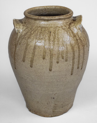 Fine Pottersville, Edgefield District, SC Stoneware Jar w/ Impressed