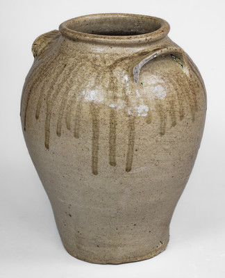 Fine Pottersville, Edgefield District, SC Stoneware Jar w/ Impressed 