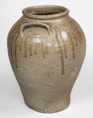 Fine Pottersville, Edgefield District, SC Stoneware Jar w/ Impressed 