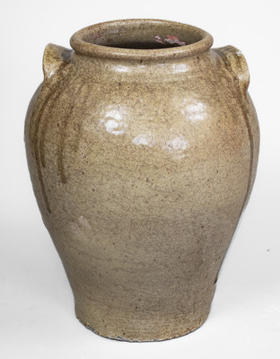 Fine Pottersville, Edgefield District, SC Stoneware Jar w/ Impressed 