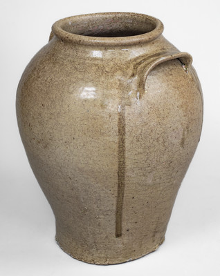 Fine Pottersville, Edgefield District, SC Stoneware Jar w/ Impressed