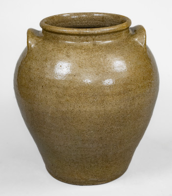 Fine Pottersville, Edgefield District, SC Stoneware Jar with Impressed Punctates and Sideways 