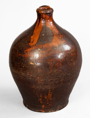 Fine Salem, North Carolina Moravian Redware Jug, c1790-1830