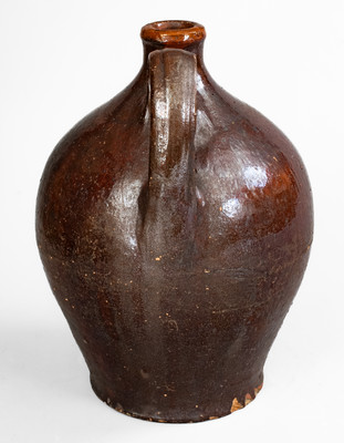 Fine Salem, North Carolina Moravian Redware Jug, c1790-1830