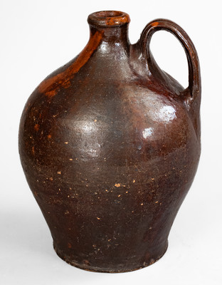 Fine Salem, North Carolina Moravian Redware Jug, c1790-1830
