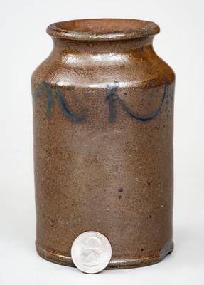 Very Rare Small Stoneware Druggists Jar attrib. Samuel Wilson, probably at B. Duval / Richmond Pottery