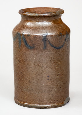 Very Rare Small Stoneware Druggists Jar attrib. Samuel Wilson, probably at B. Duval / Richmond Pottery