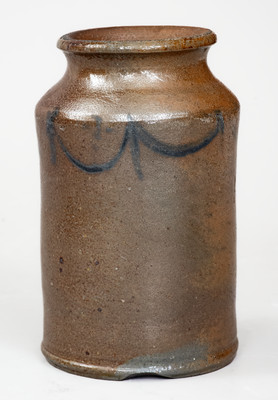 Very Rare Small Stoneware Druggists Jar attrib. Samuel Wilson, probably at B. Duval / Richmond Pottery