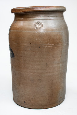 Attrib. Thompson Pottery, Morgantown, West Virginia Stoneware Jar w/ Floral Decoration