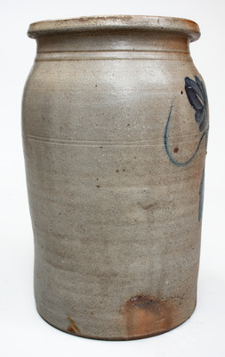 Attrib. Thompson Pottery, Morgantown, West Virginia Stoneware Jar w/ Floral Decoration