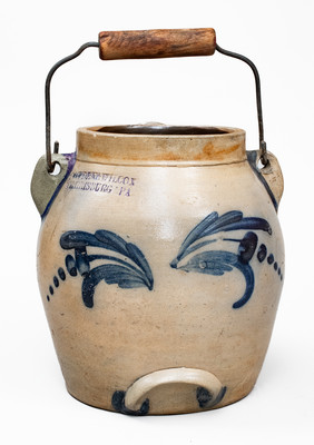 1 Gal. COWDEN & WILCOX / HARRISBURG, PA Stoneware Batter Pail, circa 1865