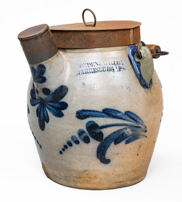 1 Gal. COWDEN & WILCOX / HARRISBURG, PA Stoneware Batter Pail, circa 1865