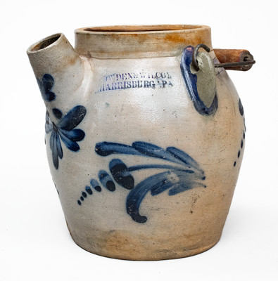 1 Gal. COWDEN & WILCOX / HARRISBURG, PA Stoneware Batter Pail, circa 1865