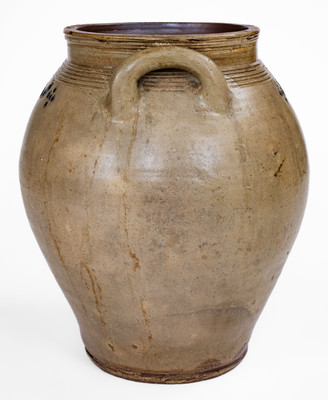 Attrib. Frederick Carpenter, Charlestown / Boston, MA Stoneware Jar w/ Impressed Designs