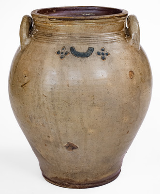 Attrib. Frederick Carpenter, Charlestown / Boston, MA Stoneware Jar w/ Impressed Designs