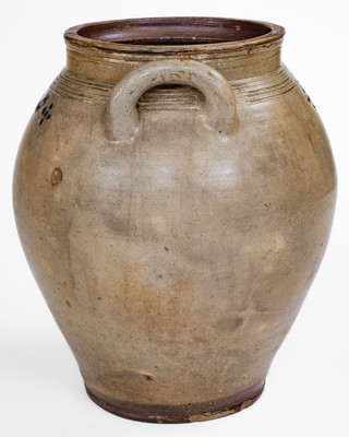 Attrib. Frederick Carpenter, Charlestown / Boston, MA Stoneware Jar w/ Impressed Designs