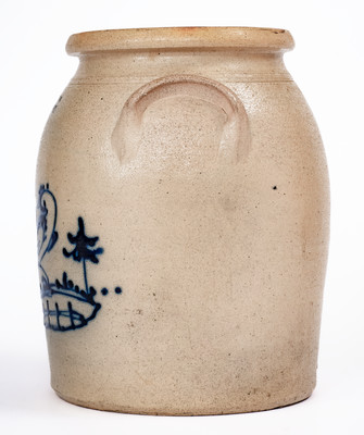 Rare 1 1/2 Gal. J. & E. NORTON / BENNINGTON, VT Stoneware Jar w/ Rooster Scene