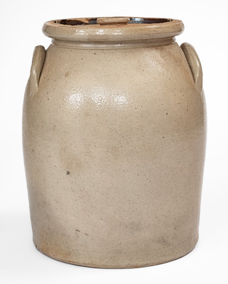 1 1/2 Gal. J. NORTON & CO. / BENNINGTON, VT Stoneware Jar w/ Bird Decoration