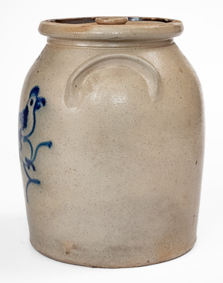 1 1/2 Gal. J. NORTON & CO. / BENNINGTON, VT Stoneware Jar w/ Bird Decoration