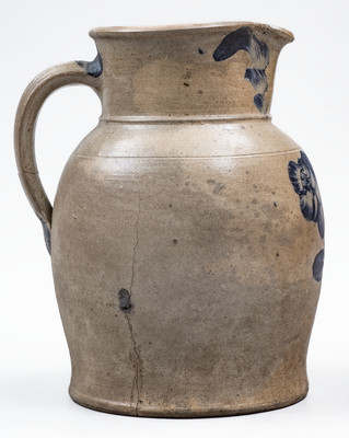Baltimore, MD Stoneware Pitcher w/ Floral Decoration, circa 1880